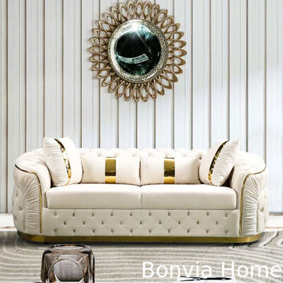 Villa de lujo personalizada de alta gama 3 2 1 asientos Sofá conjunto Muebles Sala de estar Modular Italiano diseño moderno Tejido Sofá seccional