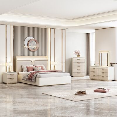 Juego De Muebles Para Dormitorio Set de dormitorio contemporáneo King Size Bed Hotel Completo Luxury Set de muebles de dormitorio moderno