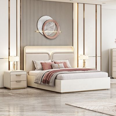 Juego De Muebles Para Dormitorio Set de dormitorio contemporáneo King Size Bed Hotel Completo Luxury Set de muebles de dormitorio moderno