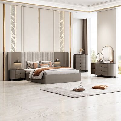 Juego De Muebles Para Dormitorio Muebles de dormitorio modernos Conjunto de habitaciones de lujo Hotel Master King Size Bed Muebles para el hogar Conjunto de habitaciones