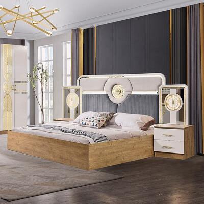 Chambre a Coucher Juegos De Dormitorio Turcos Completos Baratos Al Por Mayor Habitación Principal Cama King Size Juego De Muebles De Dormitorio Modernos De Madera No hay reseñas aún
