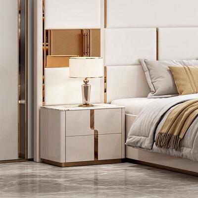 Nuevo diseño cama de lujo de tamaño real cama doble muebles de dormitorio moderno conjunto de habitación de madera conjuntos de dormitorio con mesa de vestir caja de cajones