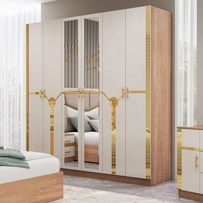 Muebles de habitación modernos de tamaño king cama marco de madera hogar de lujo completo muebles turcos conjuntos de habitación