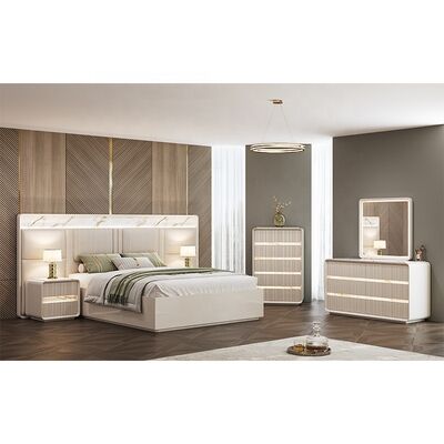 Venta al por mayor de muebles de dormitorio contemporáneos para el hogar Master Room Hotel Apartamento Cuadro de madera King Size Modernos conjuntos de dormitorio de lujo