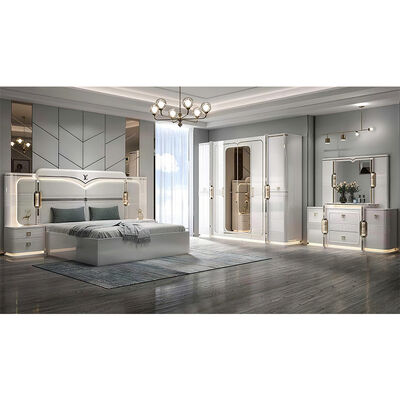 Ensembles De Chambre Sofá tamaño rey Luxury Bedroom Sets Casa Dormitorio doble De madera Turco Modernos muebles de dormitorio conjunto