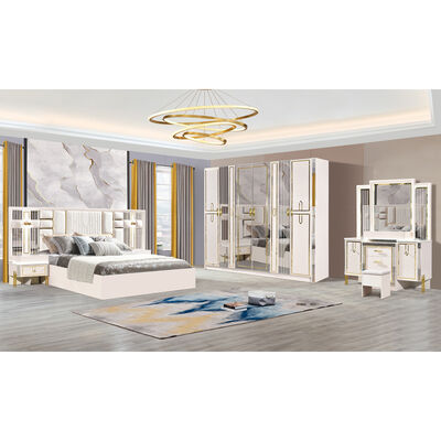 Buen precio muebles de dormitorio conjuntos de lujo italiano conjunto de dormitorio de cuero