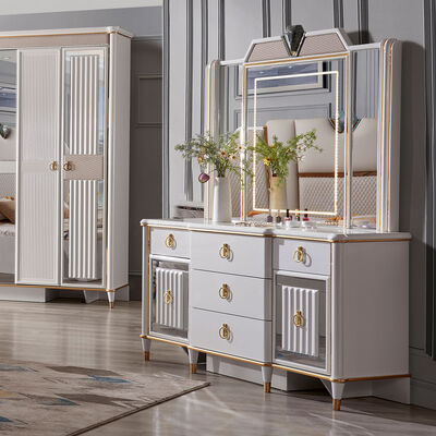 Cubierta de terciopelo moderna para habitación, juegos de madera tamaño King, muebles de cama, camas Queen, juego de dormitorio con gabinete completo