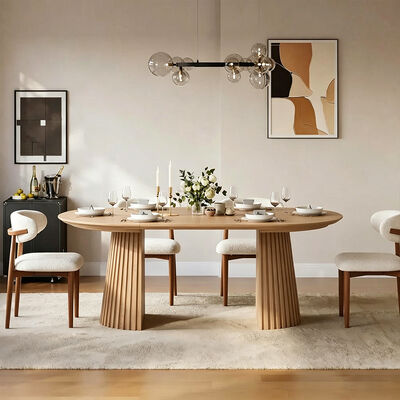 Ensemble De Table Manger Moderno comedor extensible Comedor de 6 asientos Muebles de comedor de madera comedor plegable 4 sillas