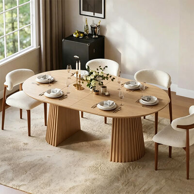Ensemble De Table Manger Moderno comedor extensible Comedor de 6 asientos Muebles de comedor de madera comedor plegable 4 sillas