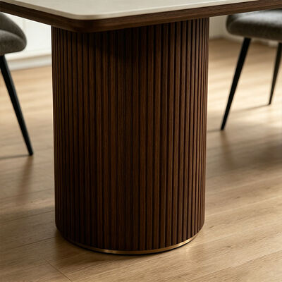 Ensemble Salle Manger Completa Mesa de comedor de madera maciza Mesa de comedor de madera moderna de 6 asientos