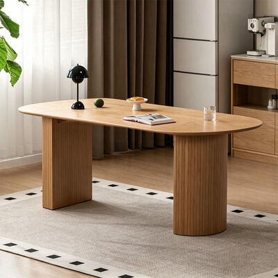 Muebles de comedor plegables de madera de granel Muebles de comedor redondos y sencillos Mesa de comedor ajustable de madera