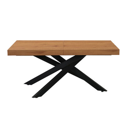 Muebles de comedor de base metálica de mesa de comedor plegable de madera plegable simple
