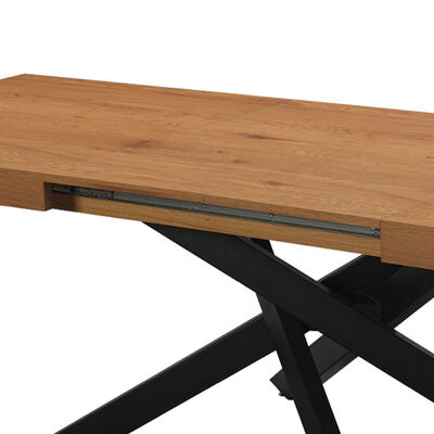 Muebles de comedor de base metálica de mesa de comedor plegable de madera plegable simple