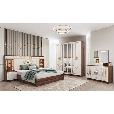 Juego de muebles de dormitorio turco barato al por mayor en China, marco de madera, cama de lujo tamaño king, doble, individual, moderno, juegos de dormitorio de lujo