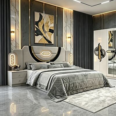 Juego de muebles de dormitorio turco barato al por mayor en China, marco de madera, cama de lujo tamaño king, doble, individual, moderno, juegos de dormitorio de lujo