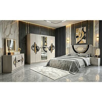 Juego de muebles de dormitorio turco barato al por mayor en China, marco de madera, cama de lujo tamaño king, doble, individual, moderno, juegos de dormitorio de lujo