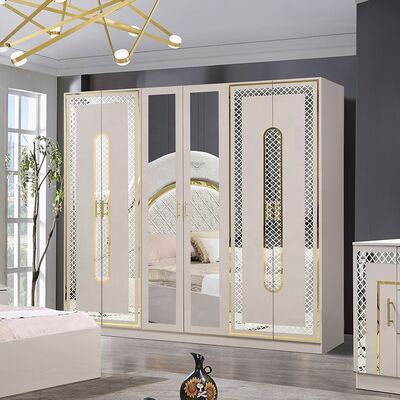 Chambre a Coucher Completo Iluminado Dos Lugares Set de dormitorio King Size Sala de dormir Suite Marco de madera Moderno Luxo Muebles de dormitorio