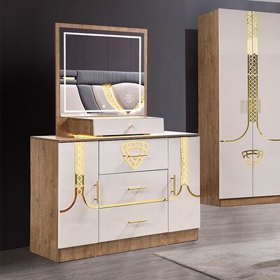 Ensemble Lit Armoire Et Coiffeuse muebles turcos conjunto de dormitorio de lujo tamaño rey dormitorio de madera moderno conjunto de muebles de dormitorio