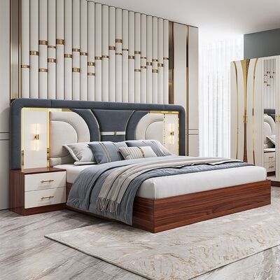 Juego de muebles de dormitorio turcos baratos al por mayor con marco de madera tamaño king, suite de dormitorio, juego de dormitorio de lujo moderno para habitación principal