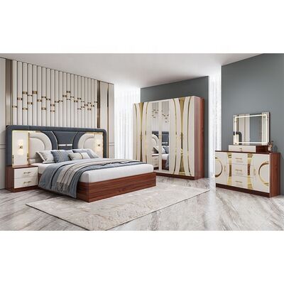 Juego de muebles de dormitorio turcos baratos al por mayor con marco de madera tamaño king, suite de dormitorio, juego de dormitorio de lujo moderno para habitación principal