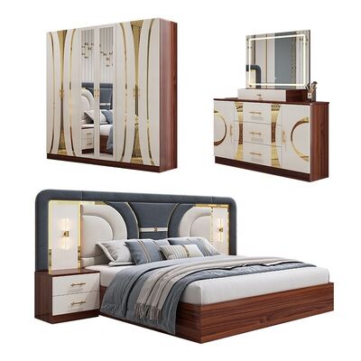 Juego de muebles de dormitorio turcos baratos al por mayor con marco de madera tamaño king, suite de dormitorio, juego de dormitorio de lujo moderno para habitación principal