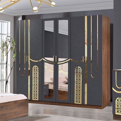Juego de dormitorio de lujo estilo turco 2026 tamaño king, suite de dormitorio principal, marco de madera, muebles modernos de dormitorio baratos al por mayor