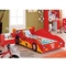 Los muebles del dormitorio de los niños fijan la cama de coche de carreras de madera del MDF con el almacenamiento 2100m m