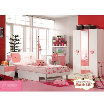 Muebles rosados 836 del dormitorio de los niños de los conjuntos de dormitorio de los niños de Cabrini