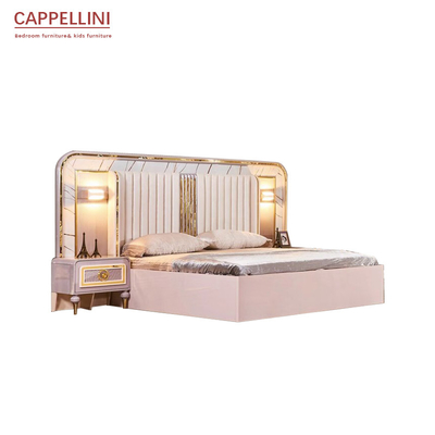 Conjunto de dormitorio comercial de cristal de madera 1800*2000m m del doble de los muebles del dormitorio del MDF