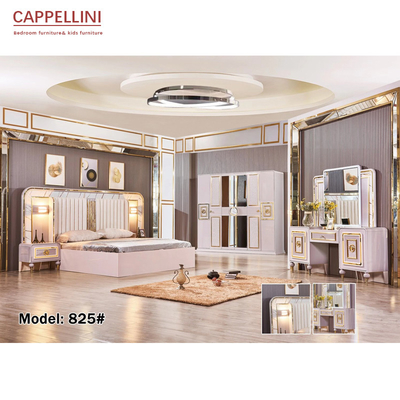 Conjunto de dormitorio comercial de cristal de madera 1800*2000m m del doble de los muebles del dormitorio del MDF