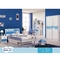 Resistente químico minimalista del conjunto de dormitorio blanco azul de los muchachos del ODM