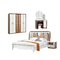 Muebles americanos Cappellini de los conjuntos de dormitorio de madera de sólido del estilo de la PU del MDF