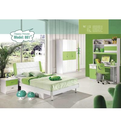 E1 esquinas redondeadas de los muebles de los conjuntos de dormitorio de los niños del verde del MDF Cappellini