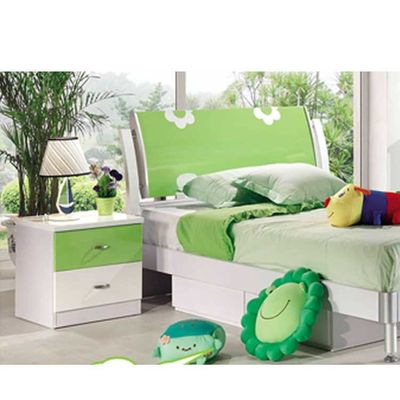 Sistema verde blanco Cabrini de los muebles de los conjuntos de dormitorio de los niños de la PU del OEM