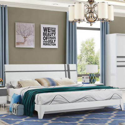 Muebles de dormitorio conjunto completo maestro clásico de madera tamaño King Almacenamiento acogedor minimalista de lujo Muebles modernos dormitorio