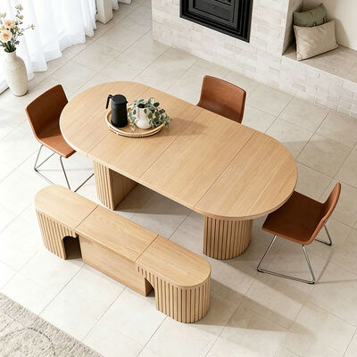 Moderno nórdico mesa de comedor extensible plegable de madera de la parte superior del comedor muebles minimalistas de madera maciza de mesa de comedor plegable