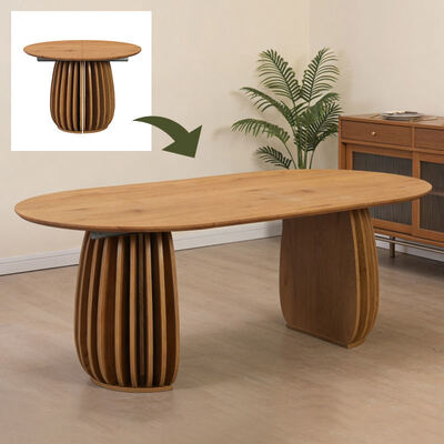 Moderno de madera plegable comedor ampliable mesa de comedor Muebles de comedor Restaurante doméstico nórdico de lujo comedor ampliable