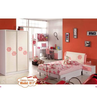 Cabrini conjunto de dormitorio de madera sólido de 5 pedazos