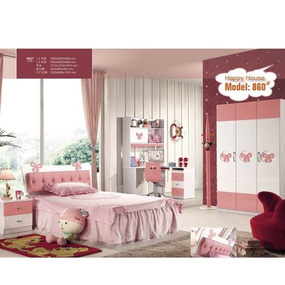 ODM rosado del OEM de los muebles del dormitorio de los niños de madera sólida del chalet